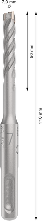PRO SDS plus-5X 해머 드릴 비트, 7 x 50 x 110mm PRO SDS plus-5X 해머 드릴 비트, 7 x 50 x 110mm