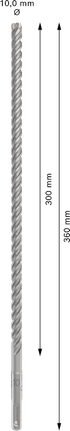 PRO SDS plus-5X 해머 드릴 비트, 10 x 300 x 360mm PRO SDS plus-5X 해머 드릴 비트, 10 x 300 x 360mm