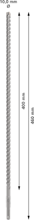 PRO SDS plus-5X 해머 드릴 비트, 10 x 400 x 460mm PRO SDS plus-5X 해머 드릴 비트, 10 x 400 x 460mm