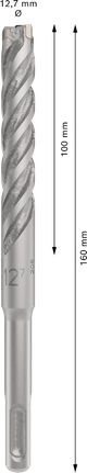 PRO SDS plus-5X 해머 드릴 비트, 12.7 x 100 x 160mm PRO SDS plus-5X 해머 드릴 비트, 12.7 x 100 x 160mm