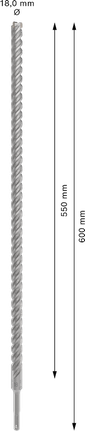 PRO SDS plus-5X 해머 드릴 비트, 18 x 550 x 600mm PRO SDS plus-5X 해머 드릴 비트, 18 x 550 x 600mm