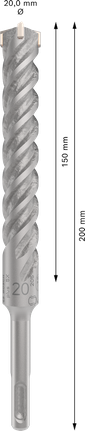 PRO SDS plus-5X 해머 드릴 비트, 20 x 150 x 200mm PRO SDS plus-5X 해머 드릴 비트, 20 x 150 x 200mm