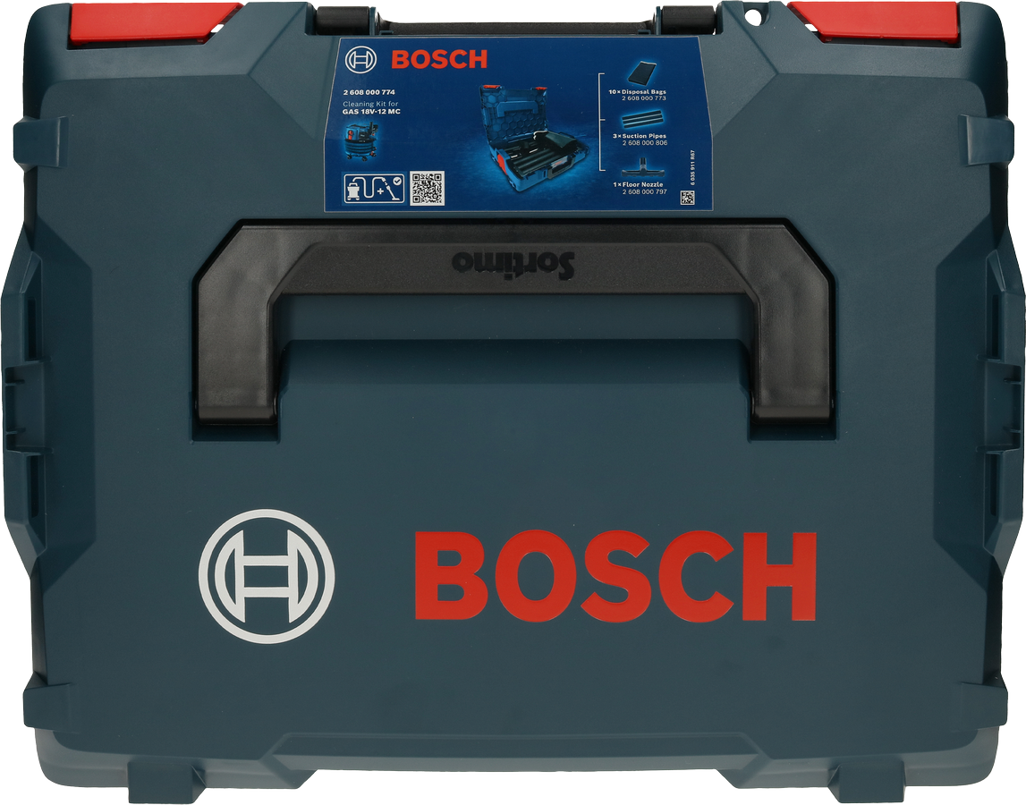 GAS 18V-12 MC 진공 청소기용 Bosch 청소 키트 케이스.