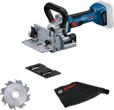 Bosch GFF 18V-22 무선 비스킷 조인터 키트.