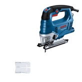 인체공학적 손잡이가 달린 Bosch GST 750 퍼즐 톱.