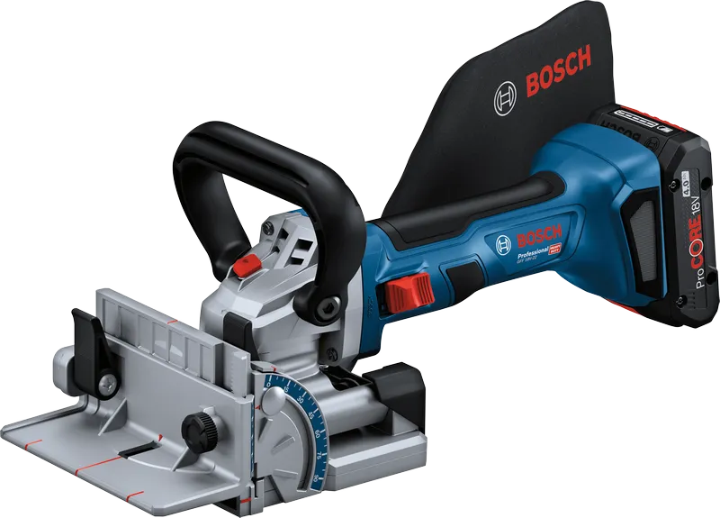 정밀한 목재 접합을 위한 Bosch GFF 18V-22 무선 비스킷 조인터.