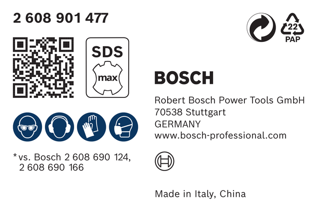 EXPERT SDS Clean max 플랫 치즐 어댑터 25x400mm Bosch SDS 맥스 플랫 끌 어댑터 25x400mm.