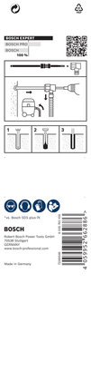 EXPERT SDS Clean plus-8X 해머 드릴 비트 6 x 100 x 225 Bosch SDS plus-7X 6×100×225″ 해머 드릴 비트 포장.