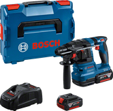 케이스와 배터리가 포함된 Bosch GBH 18V-22 회전 해머.