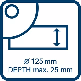  최대 25 mm 절단 깊이