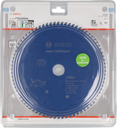EXPERT for Aluminium 충전 톱용 원형 톱날 254x2.4/1.8x30 T78 알루미늄용 Bosch 전문가 254×2.4/1.8×30 T78 톱날.