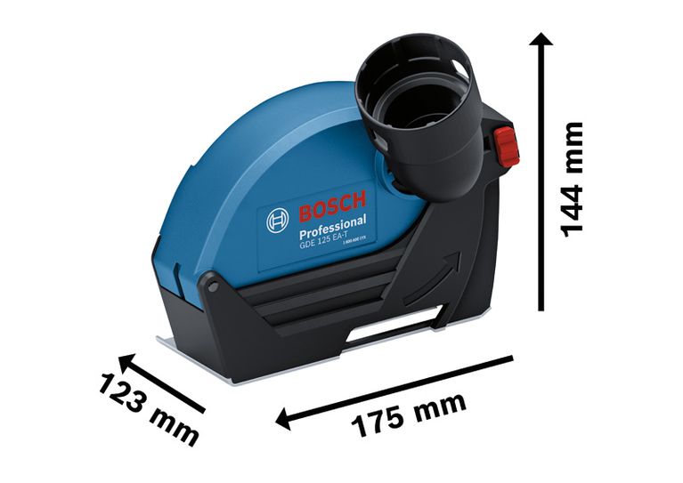 125mm 각도 그라인더용 Bosch GDE 125 EA-T 먼지 제거 가드.