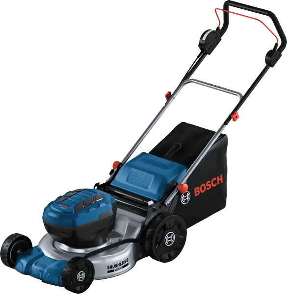 브러시리스 모터가 장착된 Bosch GRA 18V2-46 무선 잔디 깎는 기계.