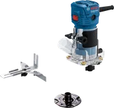 액세서리가 포함된 Bosch GLF 55-6 엣지 라우터.