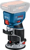 브러시리스 모터가 장착된 Bosch GKF 18V-8 무선 팜 라우터.