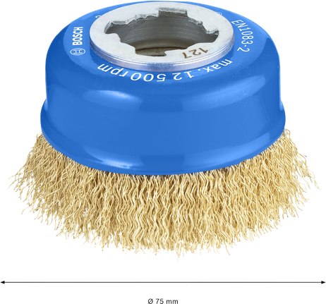 PRO Metal clean 컵 브러시, 75 x 0.30mm, X-Lock Bosch PRO 메탈 클린 컵 브러시 75mm X-LOCK.