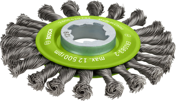 PRO Stainless Steel heavy X-Lock 와이어 휠, 115 x 0.5mm Bosch PRO X-Lock 스테인리스 스틸 매듭 와이어 휠 115mm.