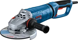 키리스 가드가 장착된 Bosch GWS 27-180 JR 각도 그라인더.