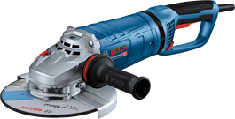 인체공학적 손잡이가 달린 Bosch GWS 27-230 JR 각도 그라인더.