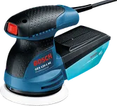 마이크로필터가 장착된 Bosch GEX 125-1 AE 랜덤 오빗 샌더.