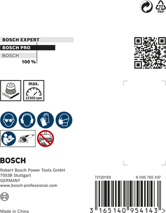 Bosch PRO 스테인리스 스틸 클린 X-Lock 컵 브러시 75 x 0.3mm.