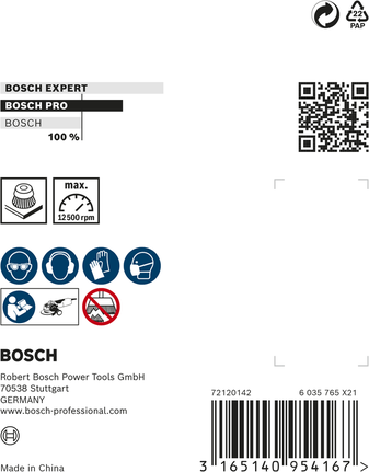 PRO Metal clean 컵 브러시, 75 x 0.30mm, X-Lock Bosch PRO 메탈 클린컵 브러시 75×0.30mm X-Lock.