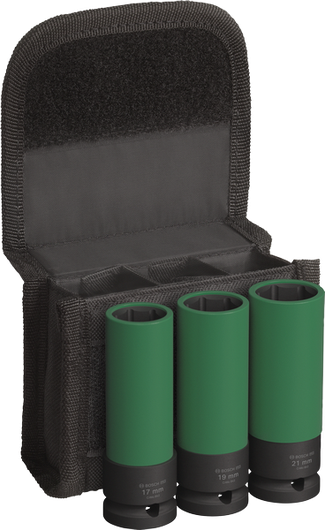 Bosch PRO 임팩트 소켓 세트 1/2인치 특대 깊이 3개.