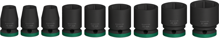 Bosch PRO 임팩트 소켓 세트 1/2인치, 9개.