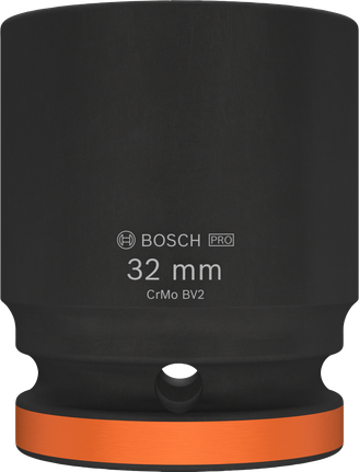 PRO Impact Socket, 3/4", 32mm, 스탠다드 Bosch PRO Impact 소켓 3/4" 32mm, 고강도 고정용.