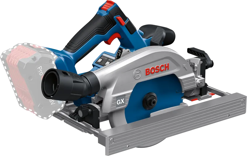 Bosch GKS 18V-57-2 GX 무선 원형 톱(평행 가이드 포함).