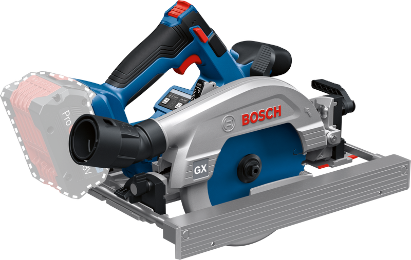 Bosch GKS 18V-57-2 GX 무선 원형 톱(평행 가이드 포함).