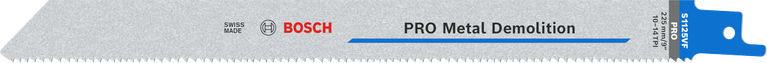 다양한 톱니 모양의 Bosch PRO Metal Demolition S1125VF 블레이드.
