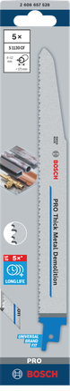 PRO Thick Metal Demolition S1130CF 날, 1.6 x 22 x 225mm, 5개 Bosch PRO 두꺼운 금속 파괴용 S1130CF 5개 1.6 x 22 x 225mm.