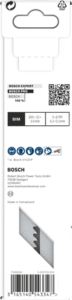 Bosch PRO 다중 재료 파괴용 S610VF 블레이드 150×22×1.6mm 5개.