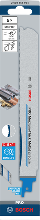 Bosch PRO 중두께 금속 S1137BEF 블레이드 5개.