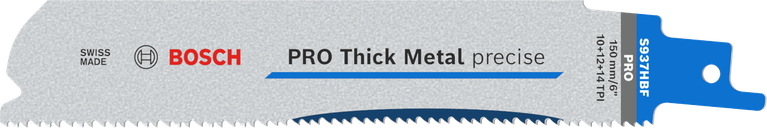 Bosch PRO Thick Metal 정밀 S937HBF 블레이드, 3x3 이빨 디자인.