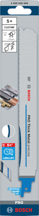 PRO Thick Metal precise S1137HBF 날, 1.1 x 25 x 225mm, 5개 Bosch PRO 두꺼운 금속 S1137HBF 톱날 5개.