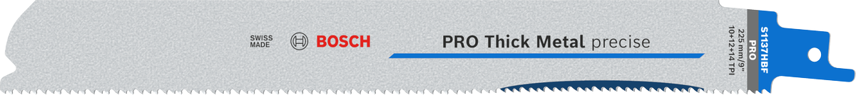 Bosch PRO Thick Metal 정밀 S1137HBF 블레이드는 두꺼운 금속을 절단하는 데 적합합니다.