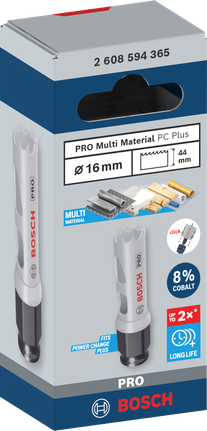 PRO Multi Material PC Plus 홀쏘, 16mm PRO Multi Material PC Plus 홀쏘, 16mm