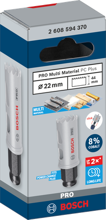 PRO Multi Material PC Plus 홀쏘, 22mm PRO Multi Material PC Plus 홀쏘, 22mm