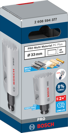 PRO Multi Material PC Plus 홀쏘, 33mm PRO Multi Material PC Plus 홀쏘, 33mm