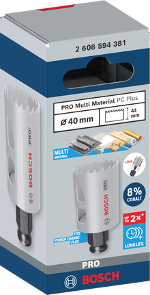 PRO Multi Material PC Plus 홀쏘, 40mm PRO Multi Material PC Plus 홀쏘, 40mm