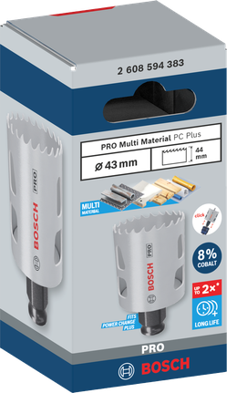 PRO Multi Material PC Plus 홀쏘, 43mm PRO Multi Material PC Plus 홀쏘, 43mm