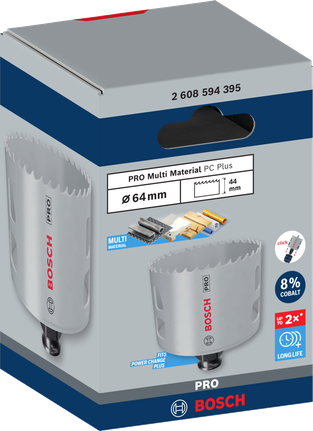 PRO Multi Material PC Plus 홀쏘, 64mm PRO Multi Material PC Plus 홀쏘, 64mm