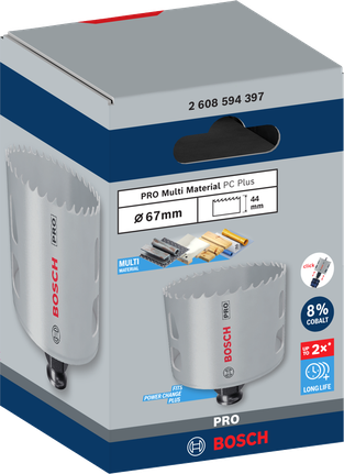 PRO Multi Material PC Plus 홀쏘, 67mm PRO Multi Material PC Plus 홀쏘, 67mm