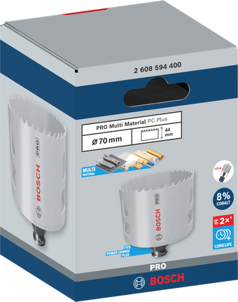 PRO Multi Material PC Plus 홀쏘, 70mm PRO Multi Material PC Plus 홀쏘, 70mm