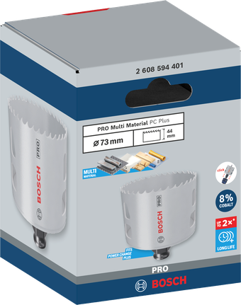 PRO Multi Material PC Plus 홀쏘, 73mm PRO Multi Material PC Plus 홀쏘, 73mm