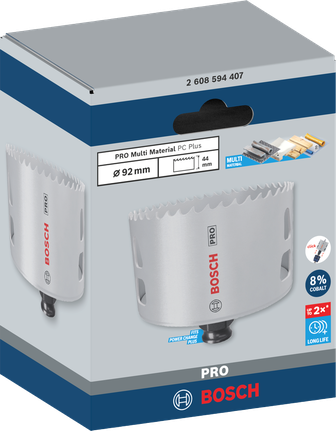 PRO Multi Material PC Plus 홀쏘, 92mm PRO Multi Material PC Plus 홀쏘, 92mm