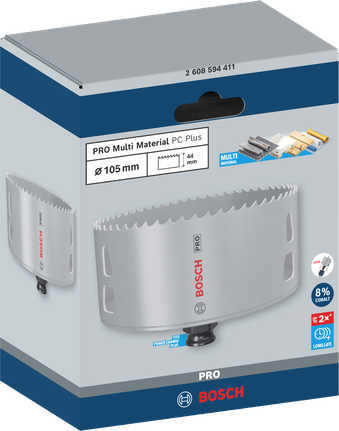PRO Multi Material PC Plus 홀쏘, 105mm PRO Multi Material PC Plus 홀쏘, 105mm