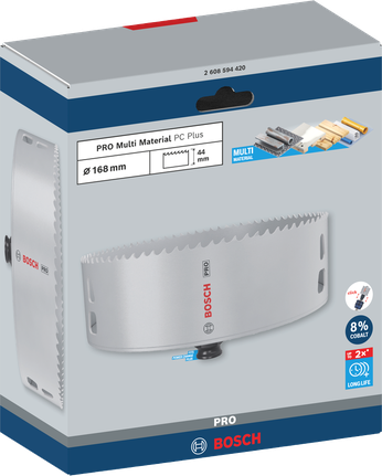 PRO Multi Material PC Plus 홀쏘, 168mm PRO Multi Material PC Plus 홀쏘, 168mm